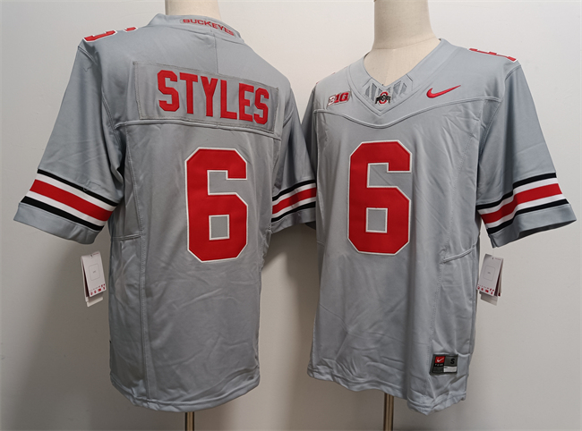 Men's Ohio State Buckeyes #6 Sonny Styles Grey 2023 F.U.S.E. Limited Stitched Jersey Men's Ohio State Buckeyes #6 Sonny Styles Grey 2023 F.U.S.E. Limited Stitched Jersey